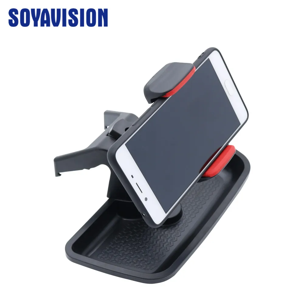 Black ABS Cell Mobile Phone Ipad Holder Car GPS Bracket Dash Mount Holder Storage Organizer Box for Jeep Wrangler JK 2012-2017 (29)