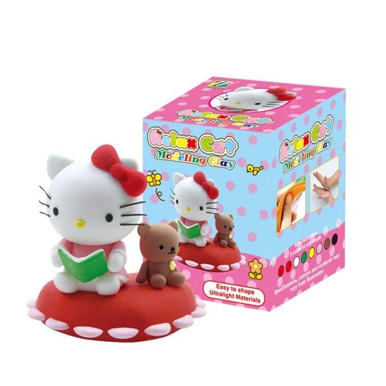Милые Бонни Глины Hello Kitty Пластилина Экологичные Пластилин Супер DIY Строительство