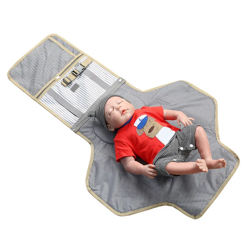 Коврик для переодевания малыша новорожденных складной водонепроницаемый коврик для смены подгузника портативный пеленальный коврик для смены подгузника#4J11
