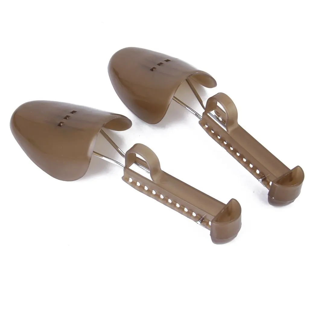 

VSEN Hot Style1 Pair of Adjustable Plastic Shoe Trees for Men UK Size 6-13---Brown