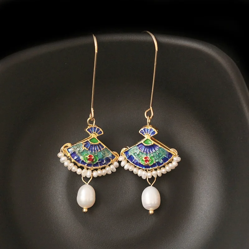 

Natural Fresh Water Baroque Pearl Handmade Earrings For Women Gift Drop Wedding Earring Pave Zircon Jewellery
