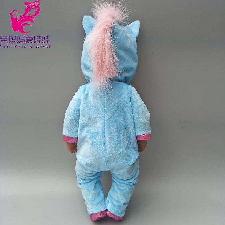 Одежда для куклы 43 см Детские куклы мультфильм костюм животного набор для 17 дюймов reborn Baby doll зимнее меховое пальто для игрушки одежда