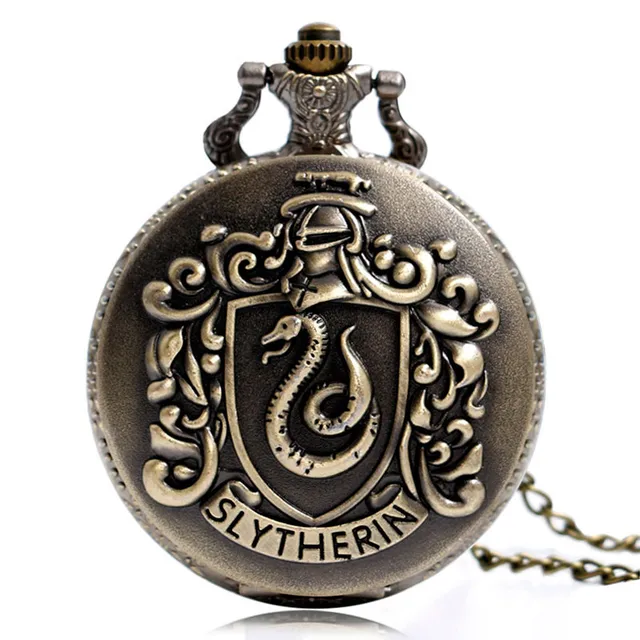 Cool SLYTHERIN 3D Retro Bronze Pocket Watch Designer Snake Quartz Fob Watches fo Cool SLYTHERIN 3D Retro Bronze Pocket Watch Designer Snake Quartz Fob Watches fo