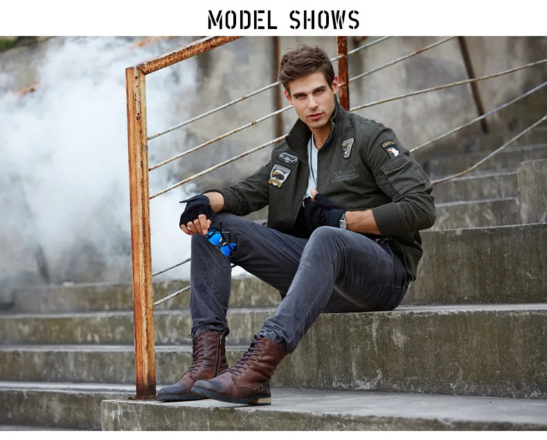 Mens Jackets Coat Cotton Military Army green Khaki Black Windbreaker Casual Coat Jaqueta Masculina Men Brand Clothing Bomber  (1)