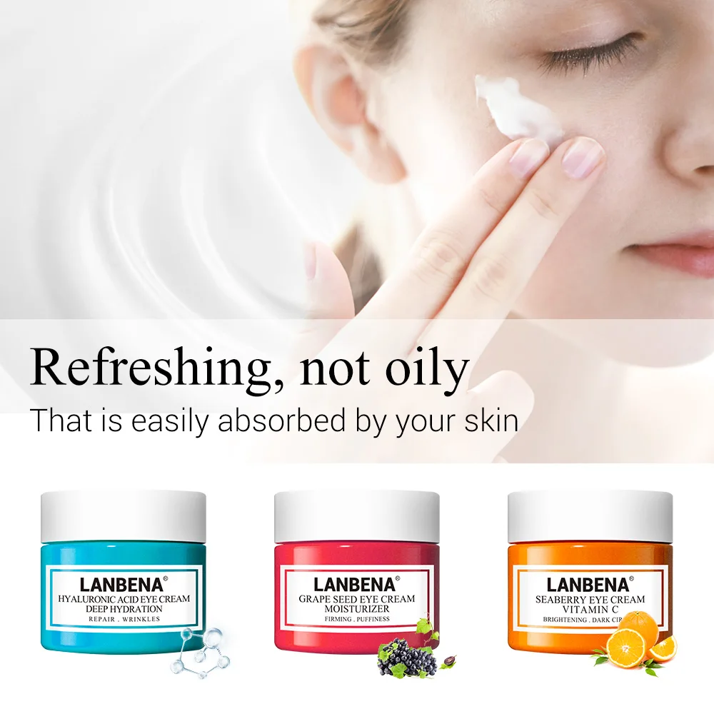 

Firming Eyes Cream Removal Dark Circle Anti-Wrinkle Eyes Serum VC Hyaluronic Acid Grape Seed Anti-Puffiness Repairing Eyes