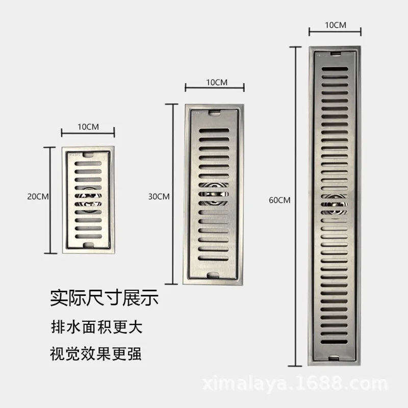 304 нержавеющая сталь 20 см 30 см 60 см линейный анти-запах длинный дренаж пола в ванной Невидимый душ Трап