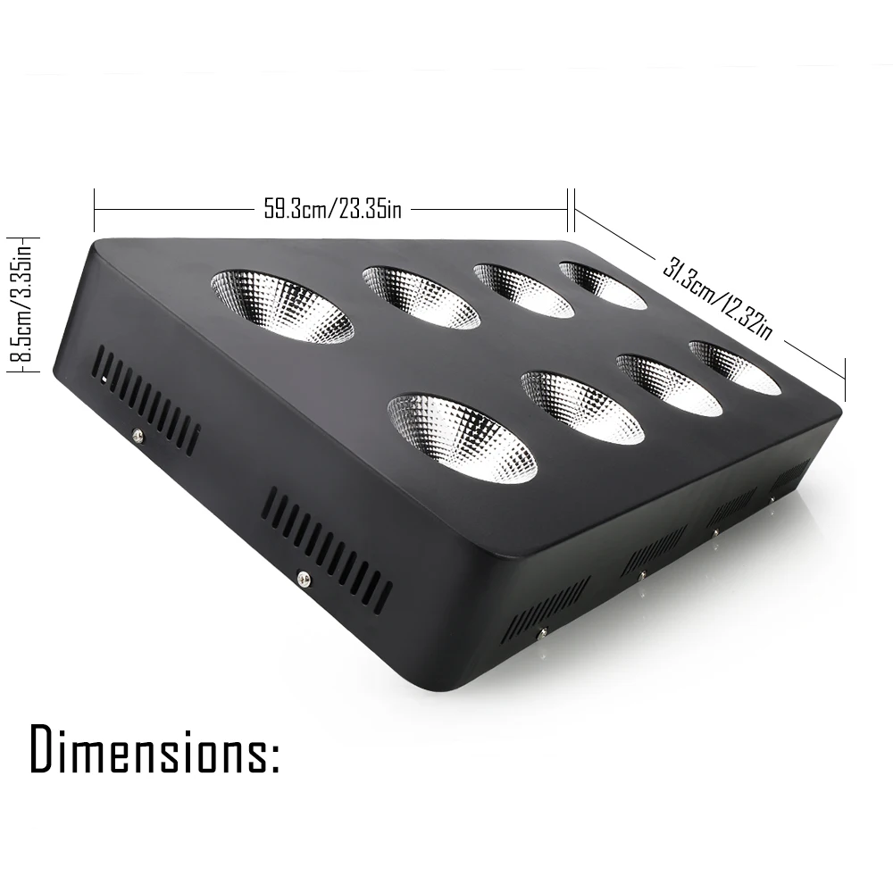 600 Вт/1200 Вт/1800 Вт/2400 Вт Светодиодный светильник для выращивания, полный спектр COB чипов для внутренних медицинских растений, растение и цветение, лампа для выращивания палаток