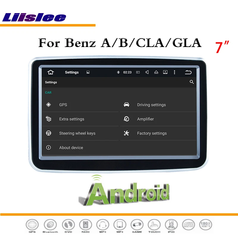 Cheap Liislee Car Android Multimedia For Benz A / B / CLA / GLA Without AUX - Stereo Radio BT WIFI CD DVD Player GPS Navigation System 2