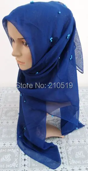 YTT005 популярные хиджаб мусульманский шарф с жемчугом квадратный хиджаб
