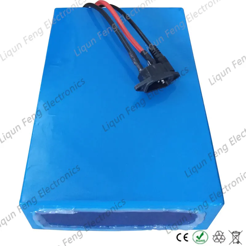 Discount No Tax 48V 20AH Lithium ion battery pack 1200W 48V Scooter battery Electric Bike battery with PVC Case 30A BMS 54.6V 2A charger 7