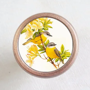 

Cute Birds Drawer Knobs Vintage Style Knobs Copper Sliver Bronze Rustic Funiture Door Cabinet Handles Hardware