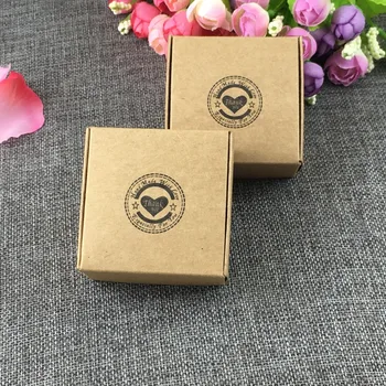

30pcs/lot brown cake box west pastry dessert package paper box biscuit cookie gift box