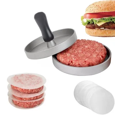 Manual aluminum non-stick hamburger meat die burger billet production, kitchen gadgets