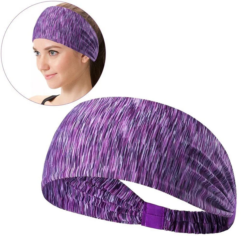 Sport Headband Wide Sweat Absorption Quick Drying Anti-sweat Sweatband Hairband Scarf for Fitness Yoga Running