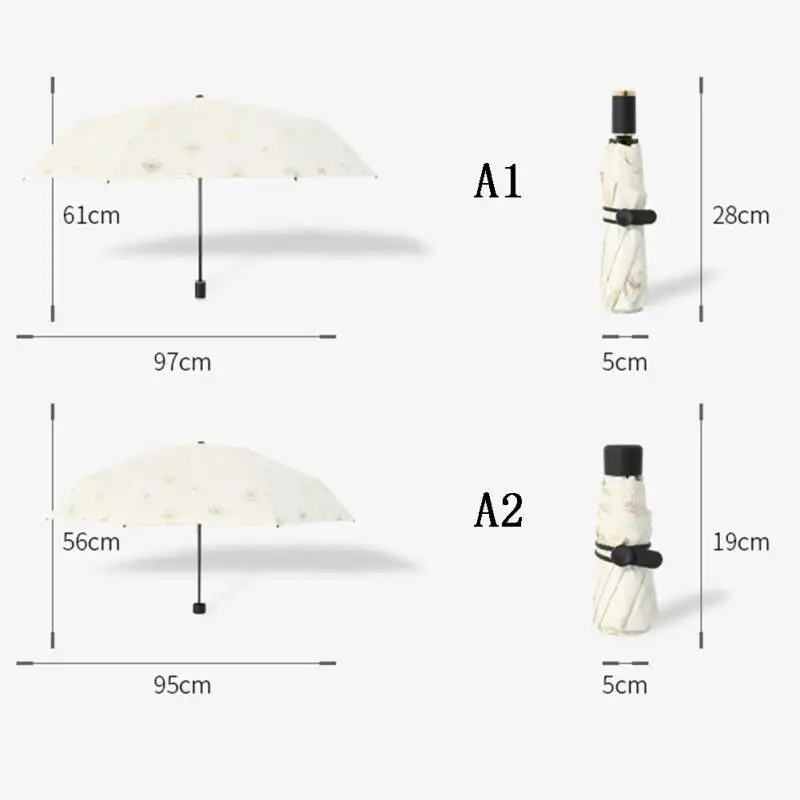 3/5 складной домашний зонт от солнца с защитой от ультрафиолета Автоматический Компактный женский зонт от дождя