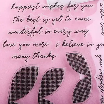 

Clear Stamps Greeting Alphabet Word Scrapbook Card Paper Craft Silicon Transparent Stamps