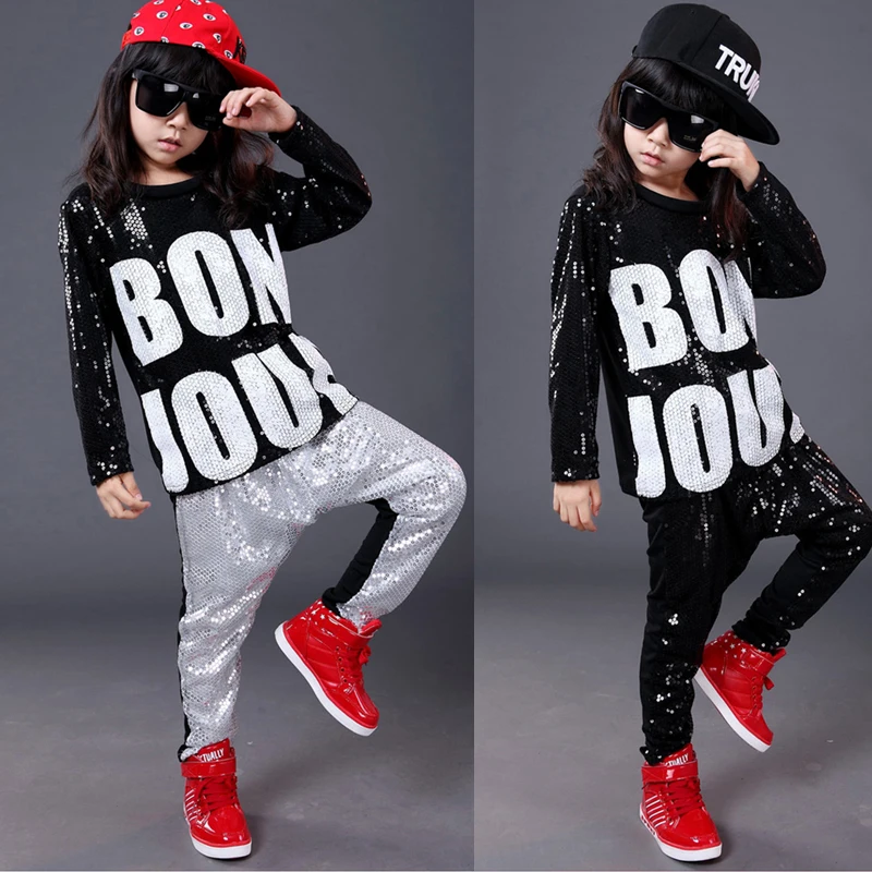 Children Ballroom Hip Hop Performance Dancing clothes set Boys Jazz Modern Dance Costumes Kids Party Stage wear Costumes Outfits