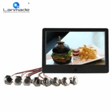 10,1 дюймов полный ЖК-экран Ресторанный стол видео внешняя кнопка lcd рекламный медиаплеер плеер