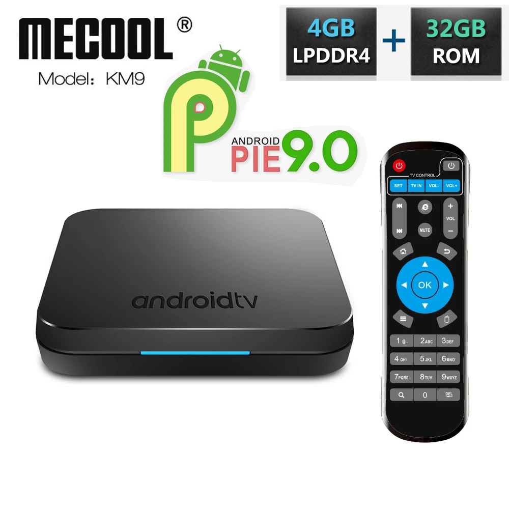 

KM9 DDR4 4GB RAM 32GB ROM Android 9.0 TV Box Amlogic S905X2 Quad Core 2.4G 5G WiFi OTA Bluetooth 4.1 4K HD Smart Set Top Box