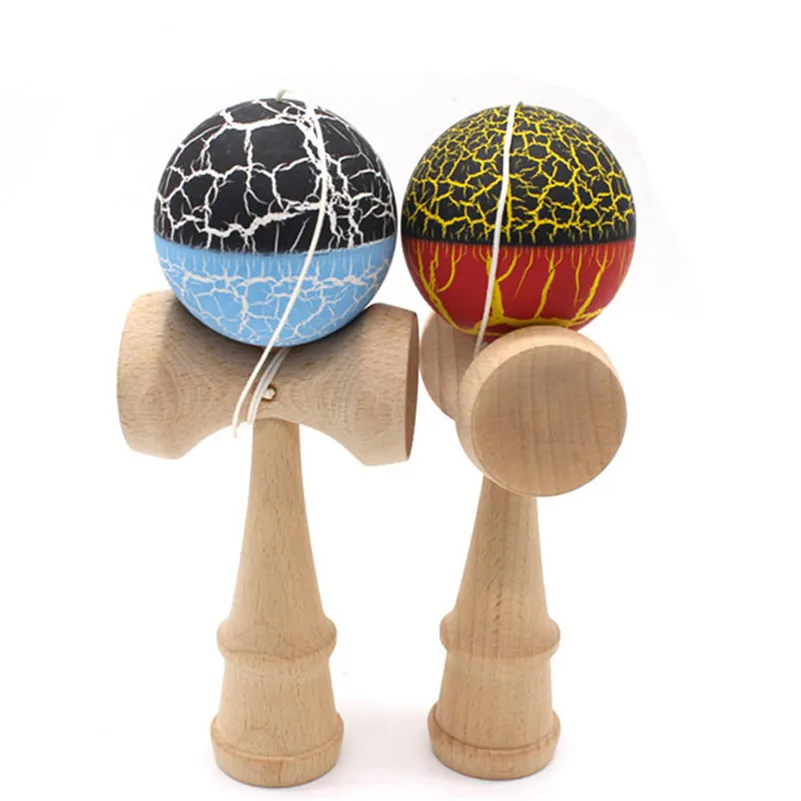 

Double Colors Crack Kendama Professional Wooden Toy Kendama Skillful Juggling Ball Game Toy Gift For all-age Birthdays Gift