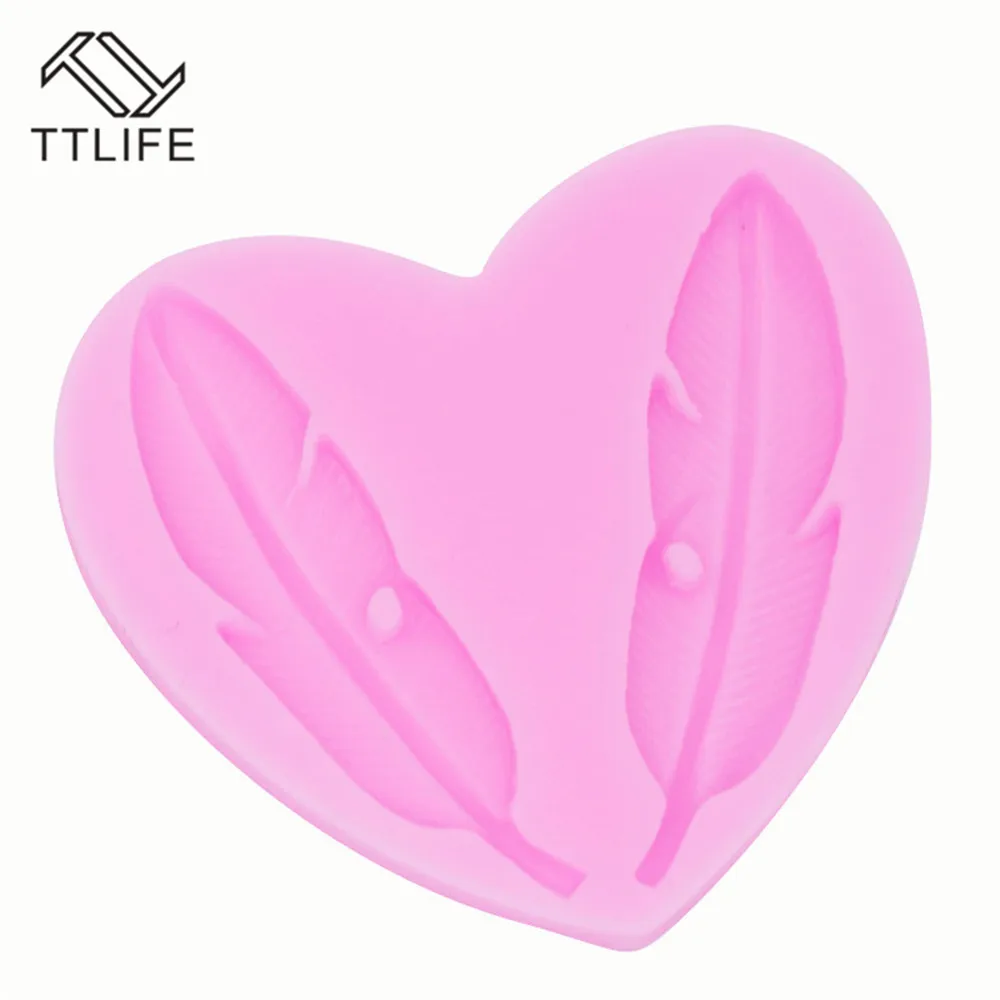 

TTLIFE 2 Holes Birds Feathers Silicone Mold Chocolate Fondant Cake Decorating Tools Lace Border Sugarcraft Kitchen Baking Moulds
