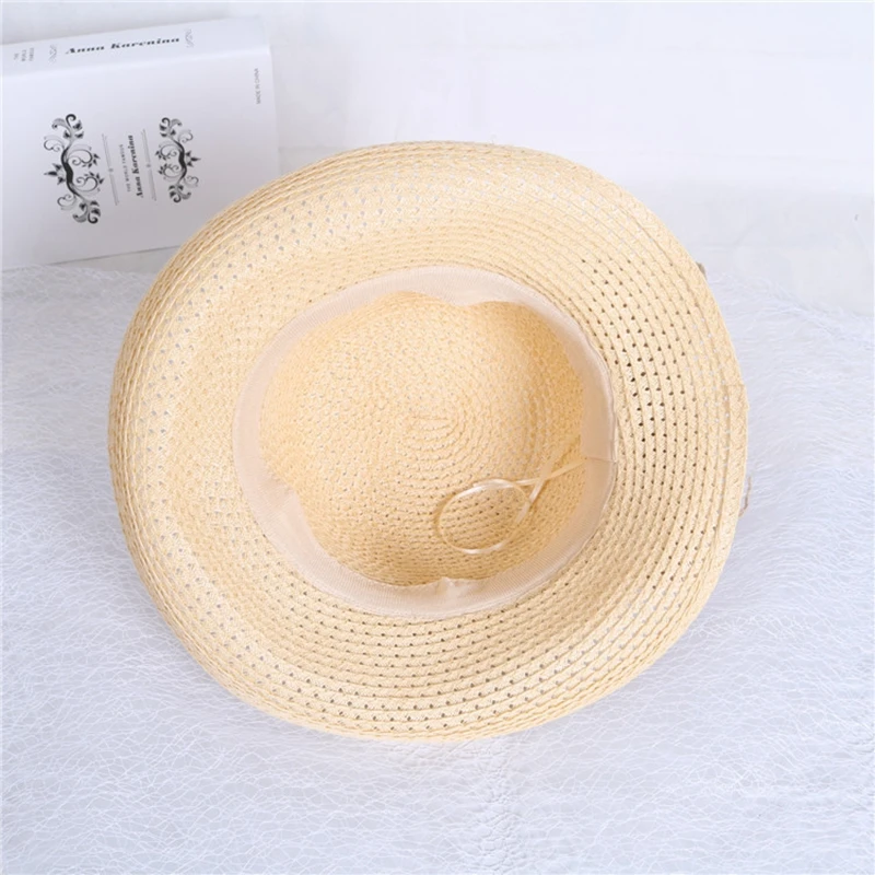 MYZOPER Новая мода повседневное лук летний Sunhat пляжная шляпа скрыть сплошной цвет открытый женская соломенная шляпа