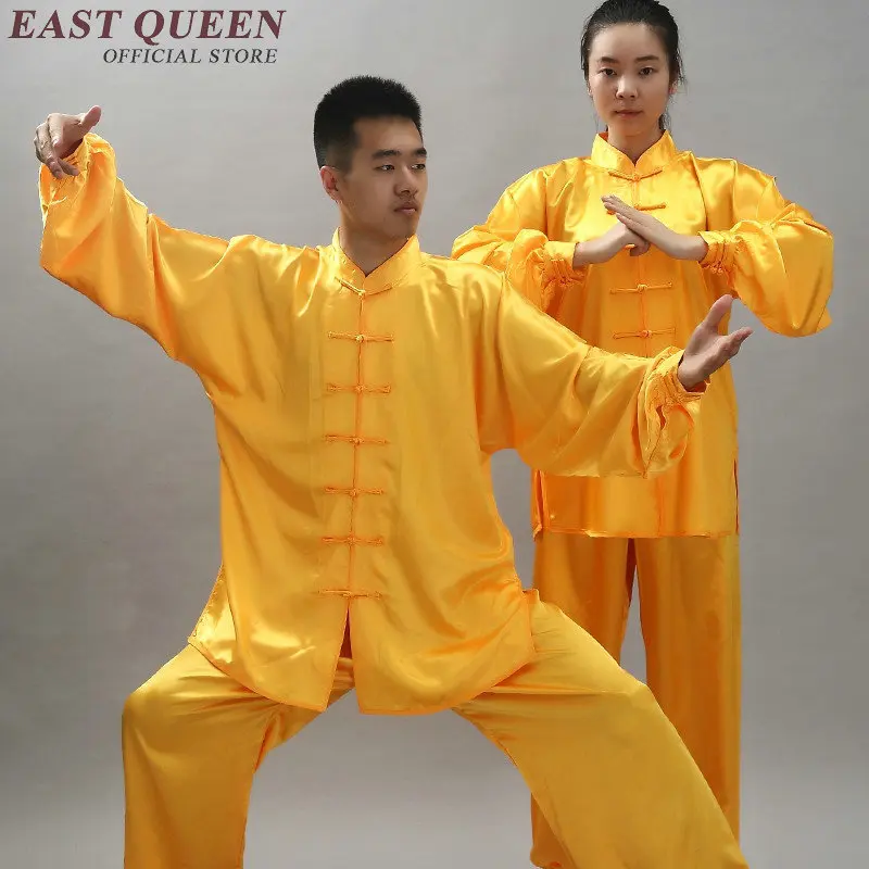 Китайская традиционная форма тайцзи сплошной цвет хлопок Тай чи костюм кунг-фу одежда для восточных единоборств для мужчин женщин KK483 Q