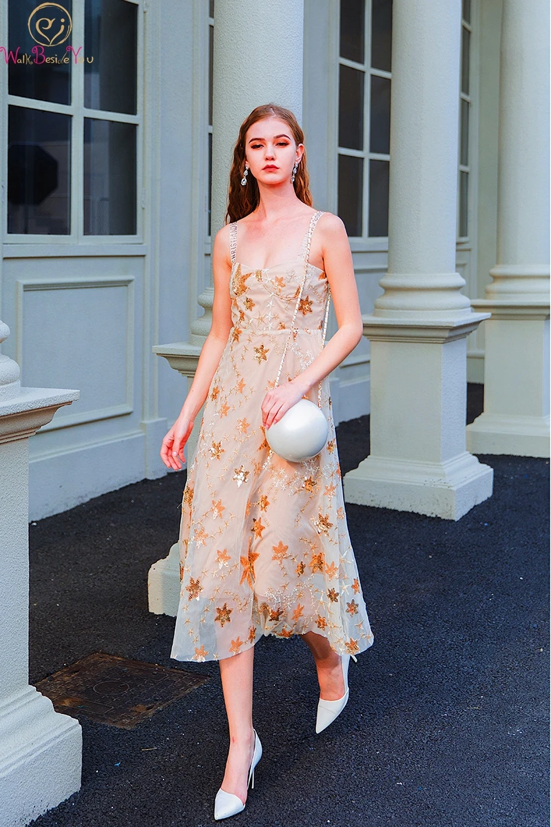 

Square Collar Neck Formal Prom Party Dresses 2019 Elegant Tea Length Long Tulle vestido de festa A-line Evening Gown gala jurken