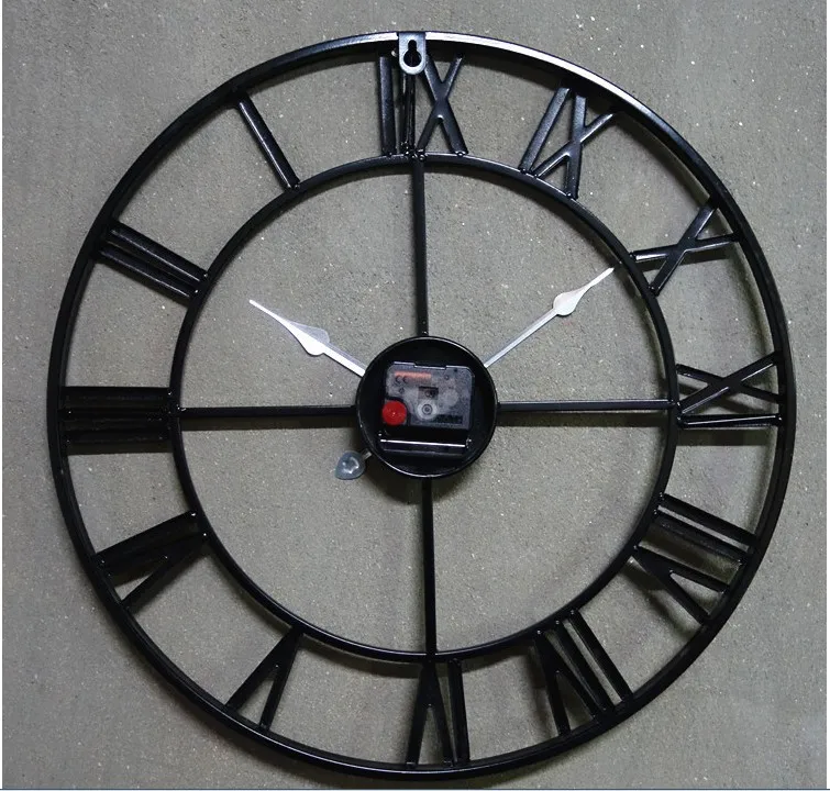 2019 hecho a mano gran tamaño 3D Retro rústico decorativo de lujo arte grande engranaje de madera Vintage gran reloj de pared en la pared para regalo