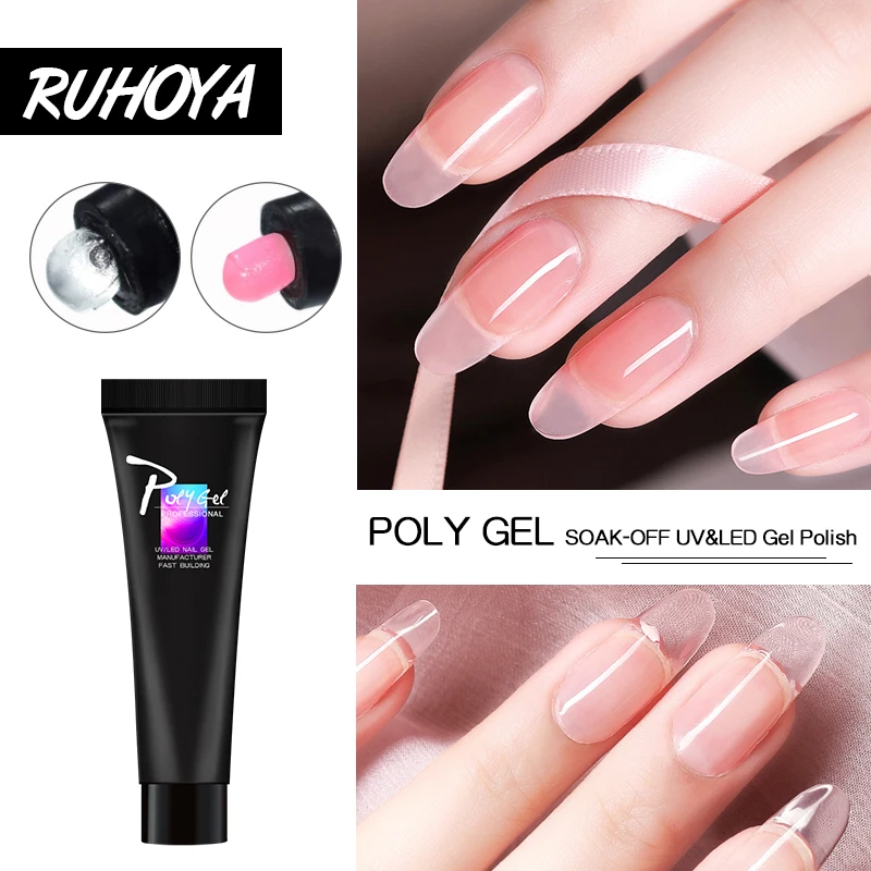 

Ruhoya 1pcs Acrylic Poly Gel Set Extend Fast UV Builder Gel Quick Polygel Extension Gel Slip Solution Nail Form Nails Art