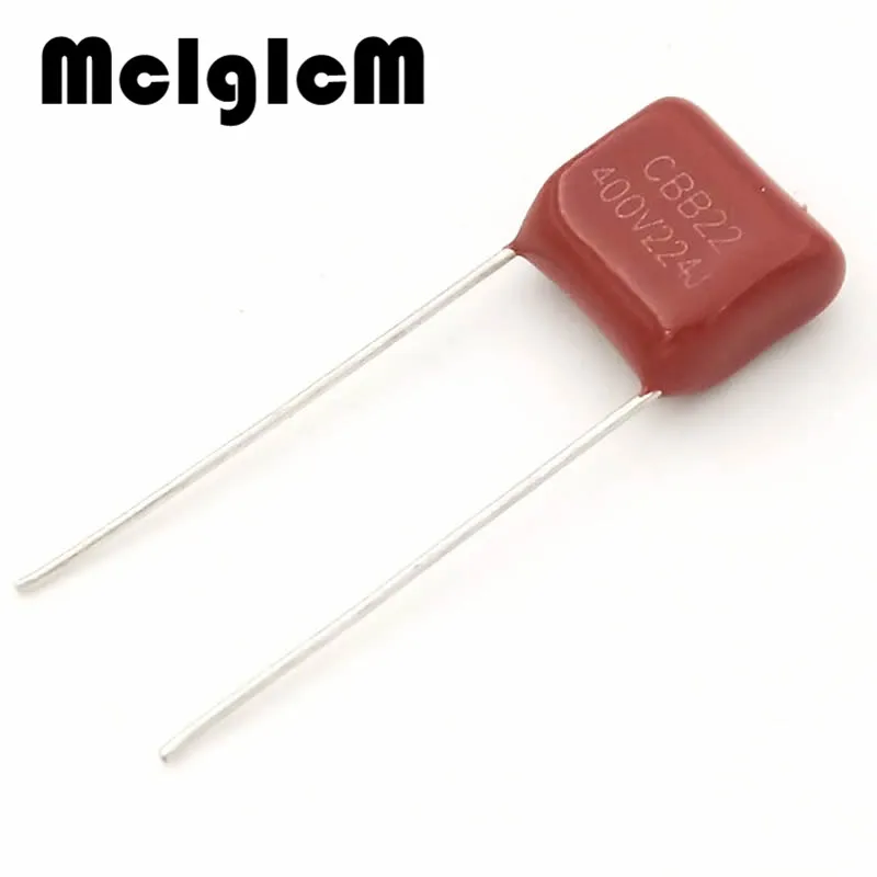 MCIGICM 1000 шт. 220nF 224 400 В CBB полипропиленовый пленочный конденсатор шаг 10 мм 224 220nF 400 В