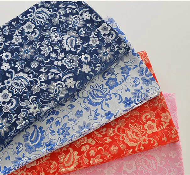 

flower Floral Brocade Fabric Damask Jacquard Apparel Costume Upholstery Furnishing Curtain Material cushion fabric 75cm*50cm