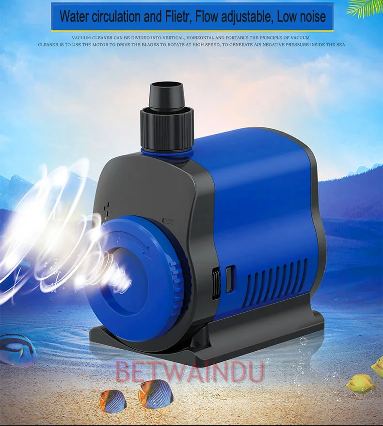 35W Water Pump 220V Submersible Aquarium Filter 2500L/H 2.4M Lift Max Adjustable for Fish Tank Pond Fountain | Дом и сад