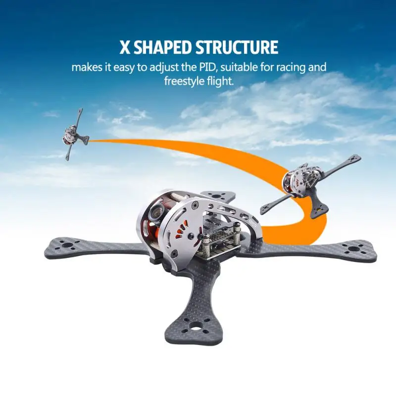 RC Quadcopter Frame 220mm Wheelbase X Shaped Arm Carbon Fiber Aluminum