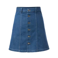 2015 Blue Single-breasted Mid Waist A Line Skirts Women Summer Above Knee Vintage Denim Skirt 2015 Blue Single-breasted Mid Waist A Line Skirts Women Summer Above Knee Vintage Denim Skirt