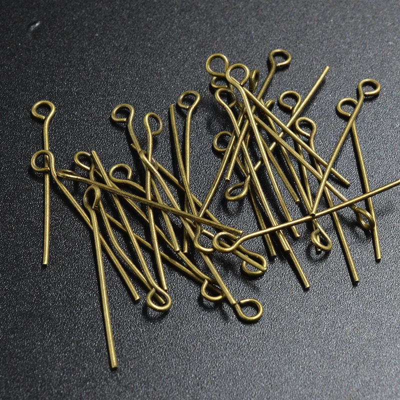 

16mm Approx 300pcs Antique Bronze "9" Shape Eye Pin Head Pins DIY Accessories Craft For Jewelry Making