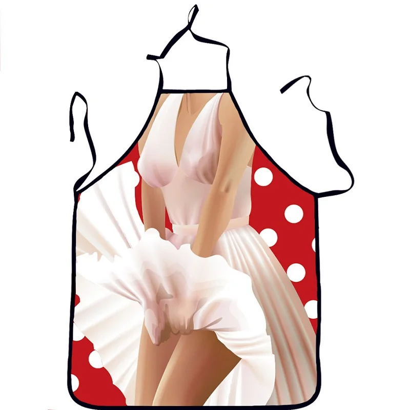 3D Funny Apron Sexy Kitchen Apron Man Naked Girl Women Aprons Dinner Party Cooking Apron Adult Cozinha Tablier Cuisine Pinafore