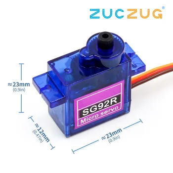 

1 Piece SG92R Micro 9g Servo Nylon Carbon fiber Gears Replace SG90 For RC Model Aeromodelling Helicopter Parts