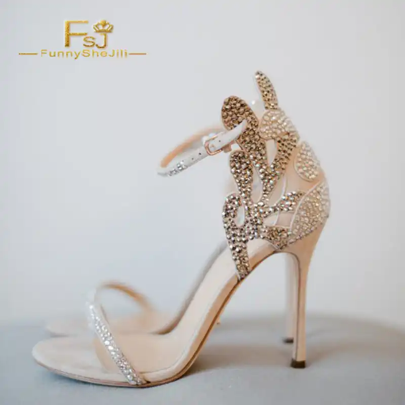 champagne bridal shoes