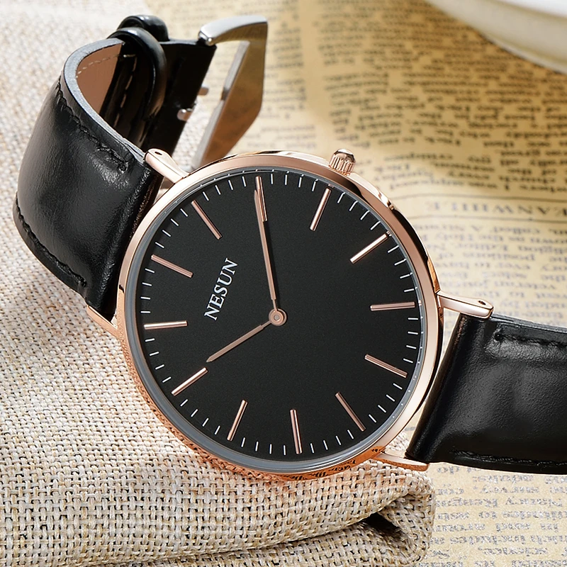 

Switzerland Nesun Watch Men Luxury Brand Japan MIYOTA Quartz Movement Men's Watches Genuine Leather Waterproof clock N8801-LM2