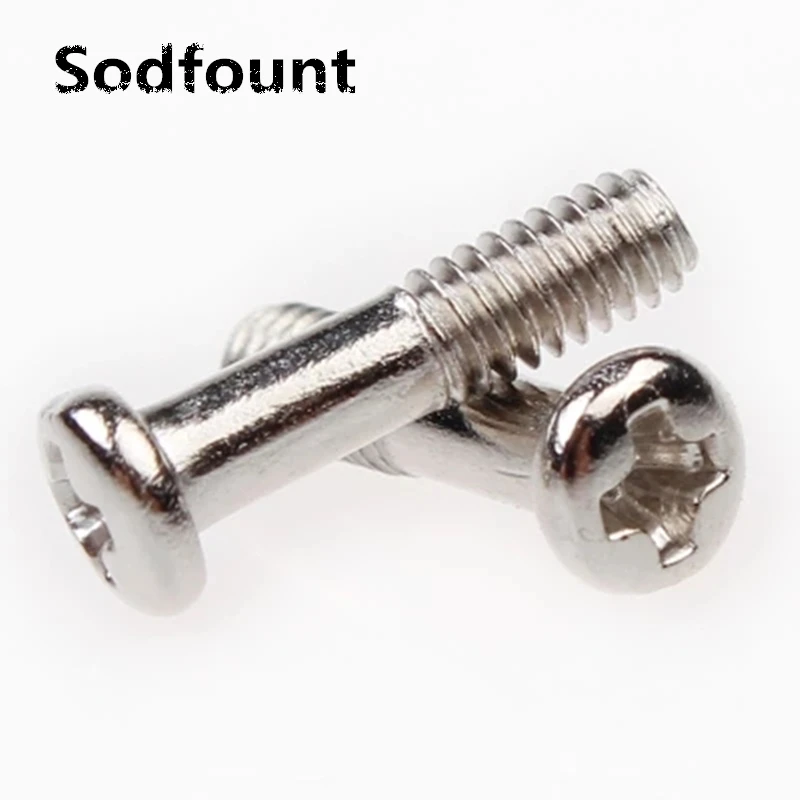 100pcs 201 stainless steel half thread half screw M2.5*10mm  M2.6*8mm M3*12mm Nickel plated Phillips pan head screw