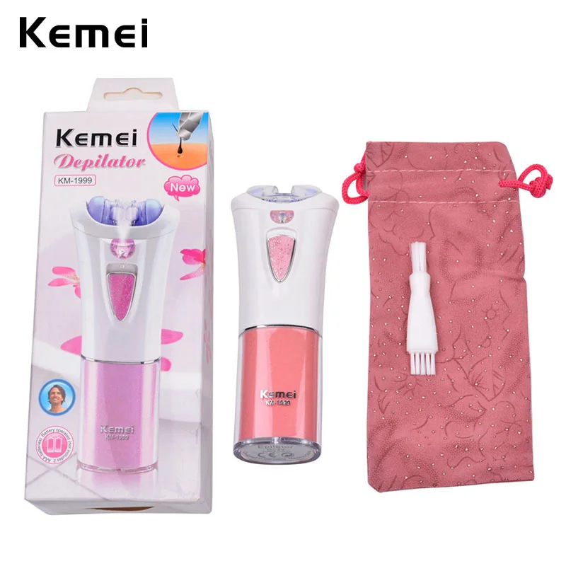 Kemei Электрический женский эпилятор для депиляции Женская бритва удаление волос для лица тела подмышек ноги депилятор светодиодный светильник 3334