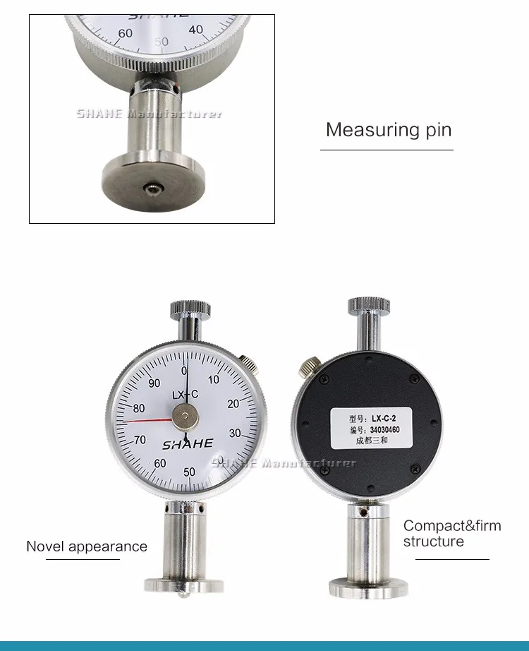 Двухлицевой вязки в твердомер LX-C-2 склерометр металлический Измеритель Твердости durometro тестер твердости железа цена