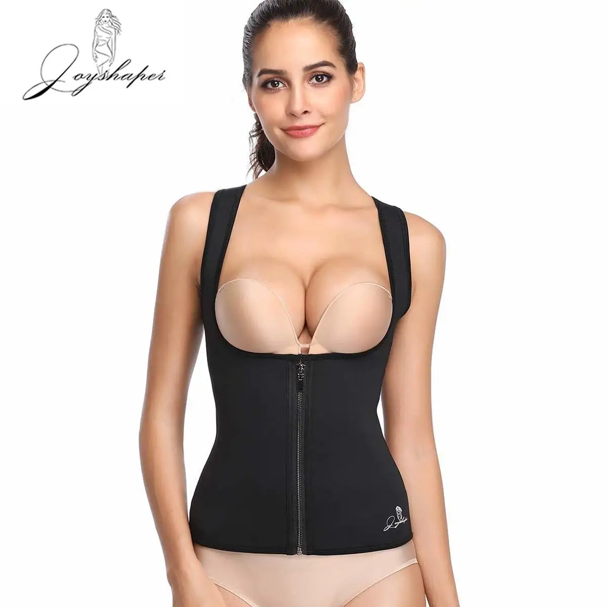 

Waist Trainer Women's Hot Sweat Neoprene Slimming Vest for Weight Loss Zipper Corset Waistline Trimmer Shaper Tummy Fat Burner