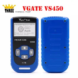 Высокое качество стайлинга автомобилей Vgate VS450 Для VW SEAT/Шкода Код ошибки чтения сканер Двигатели для автомобиля ABS Air Bag Бесплатная доставка