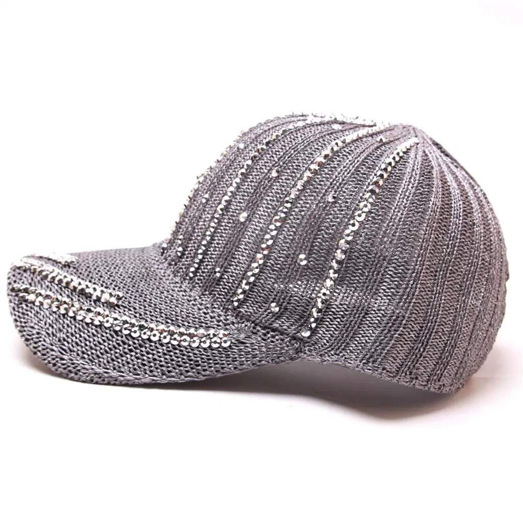Vintage Women Unisex Cap Rhinestone Sun Hat Denim Cap Fashion Baseball Hat Topee Gorras Para Hombre For Chapeau#LR1