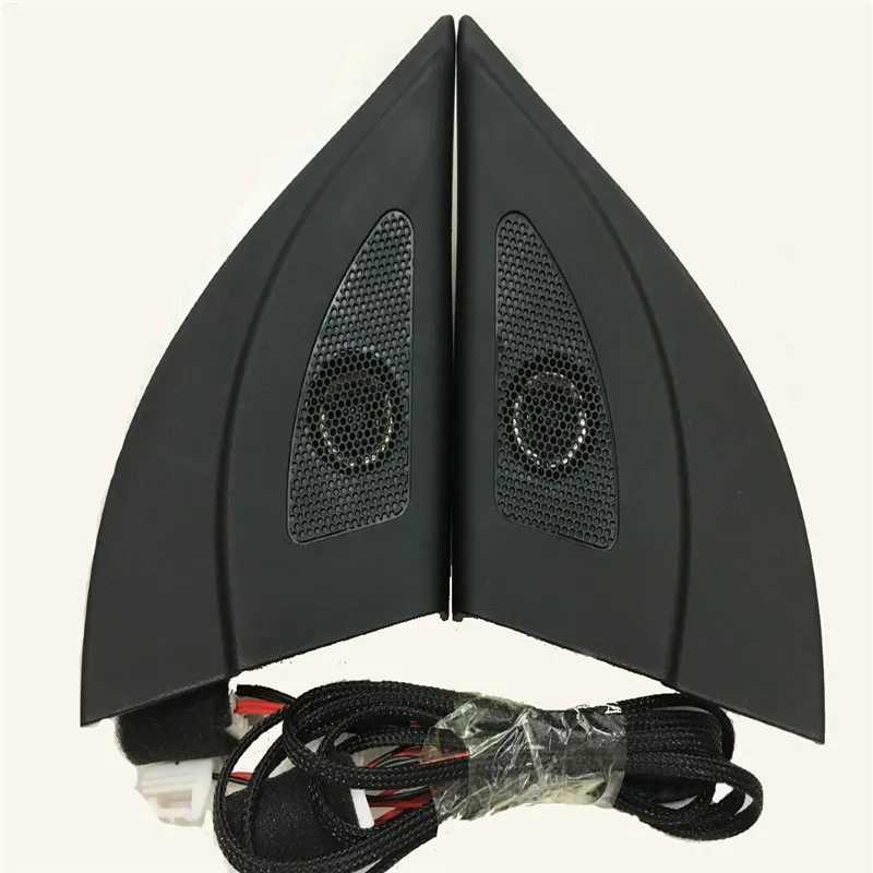 

For Hyundai Solaris 2011-2016 car trumpet speakers tweeter audio auto black triangle head tweeter speakers with cables