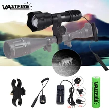 IR 850NM охотничий фонарик 38 мм выпуклая линза ночного видения тактический фонарь 400 ярдов для наружного кемпинга охоты рыбалки