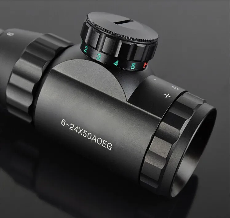 

Free shipping Optics Riflescopes 6-24x50 AOEG Red & Green Illuminated Crosshair Gun Rifle Scope Scopes for Hunting Air Gun