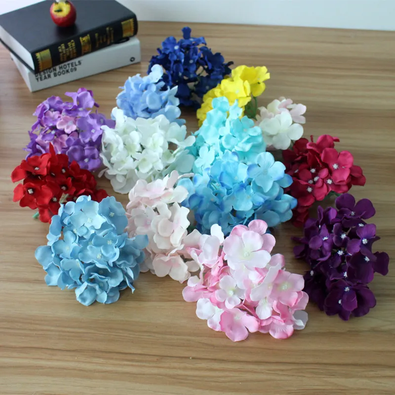 Artificial Hydrangea Silk Flower MULIT COLOR DIY Decorative Flower for Wedding Party Birthday Decoration Table accessories (19)
